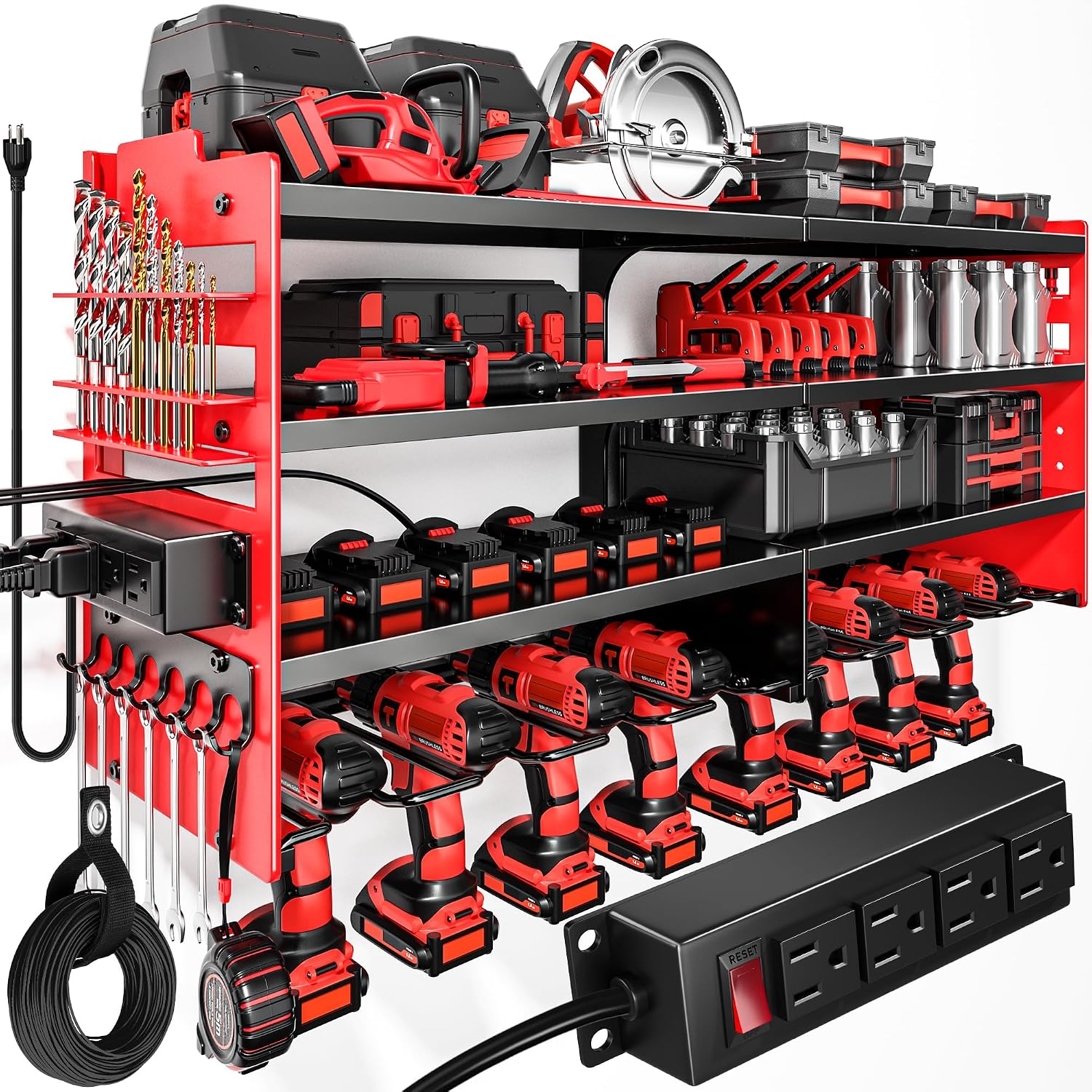 Power Tools Holder - Heavy Duty Tool Organizer Wall Mount