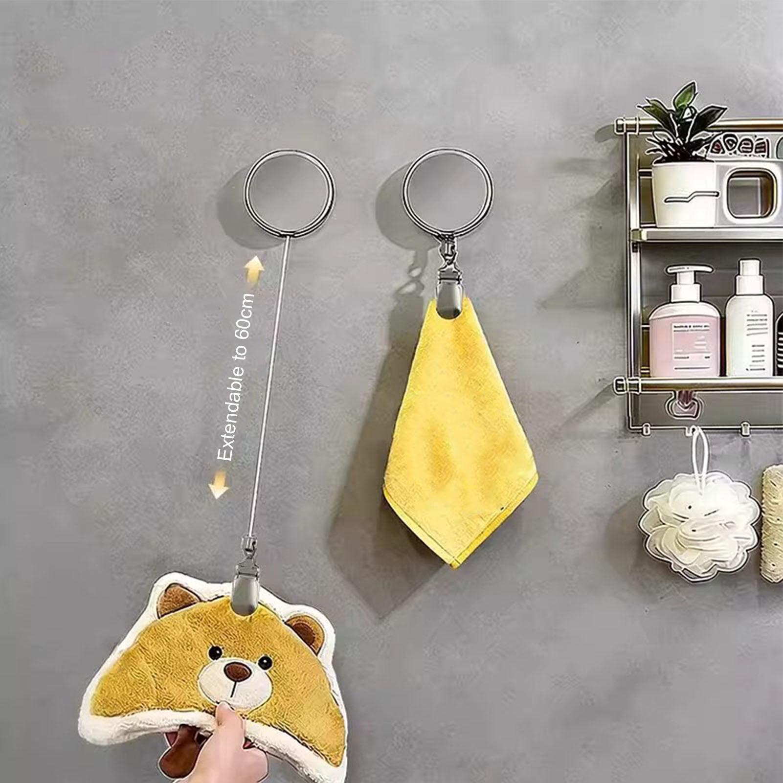 Power Tools Holder - 1Pcs No-Drill Self-Adhesive Automatic Retractable Towel