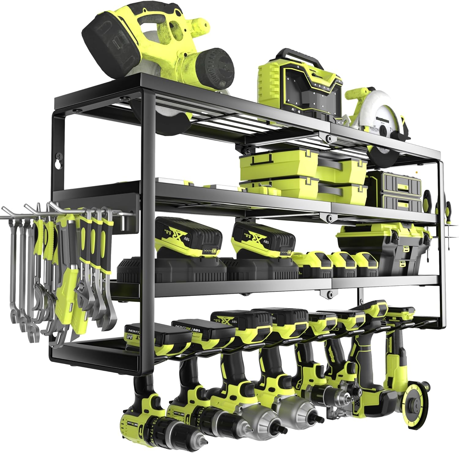 4 Layer Wall Mount Power Tool  - Power Tools Holder avaliação e preço
