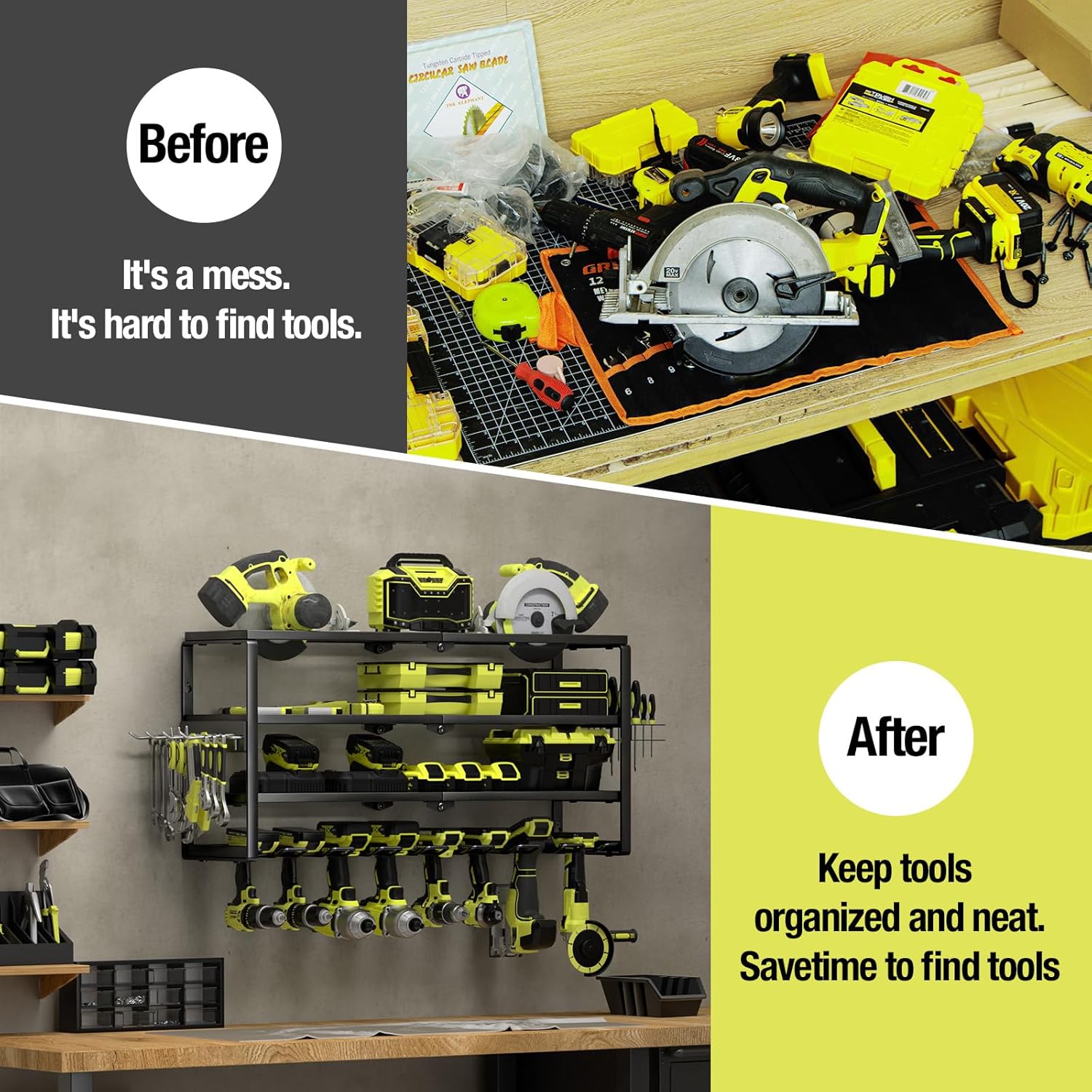 4 Layer Wall Mount Power Tool  - Power Tools Holder avaliação e preço