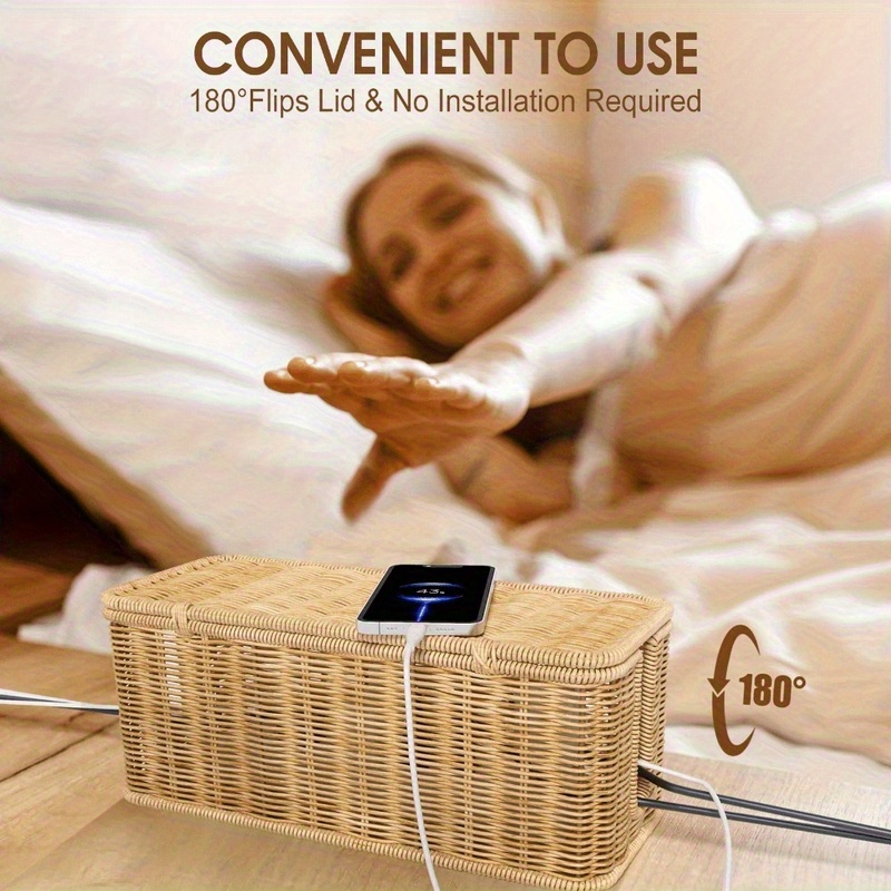 Handcrafted Rattan Cable Manag - Power Tools Storage avaliação e preço
