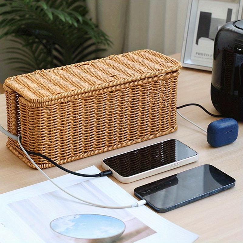 Handcrafted Rattan Cable Manag - Power Tools Storage avaliação e preço