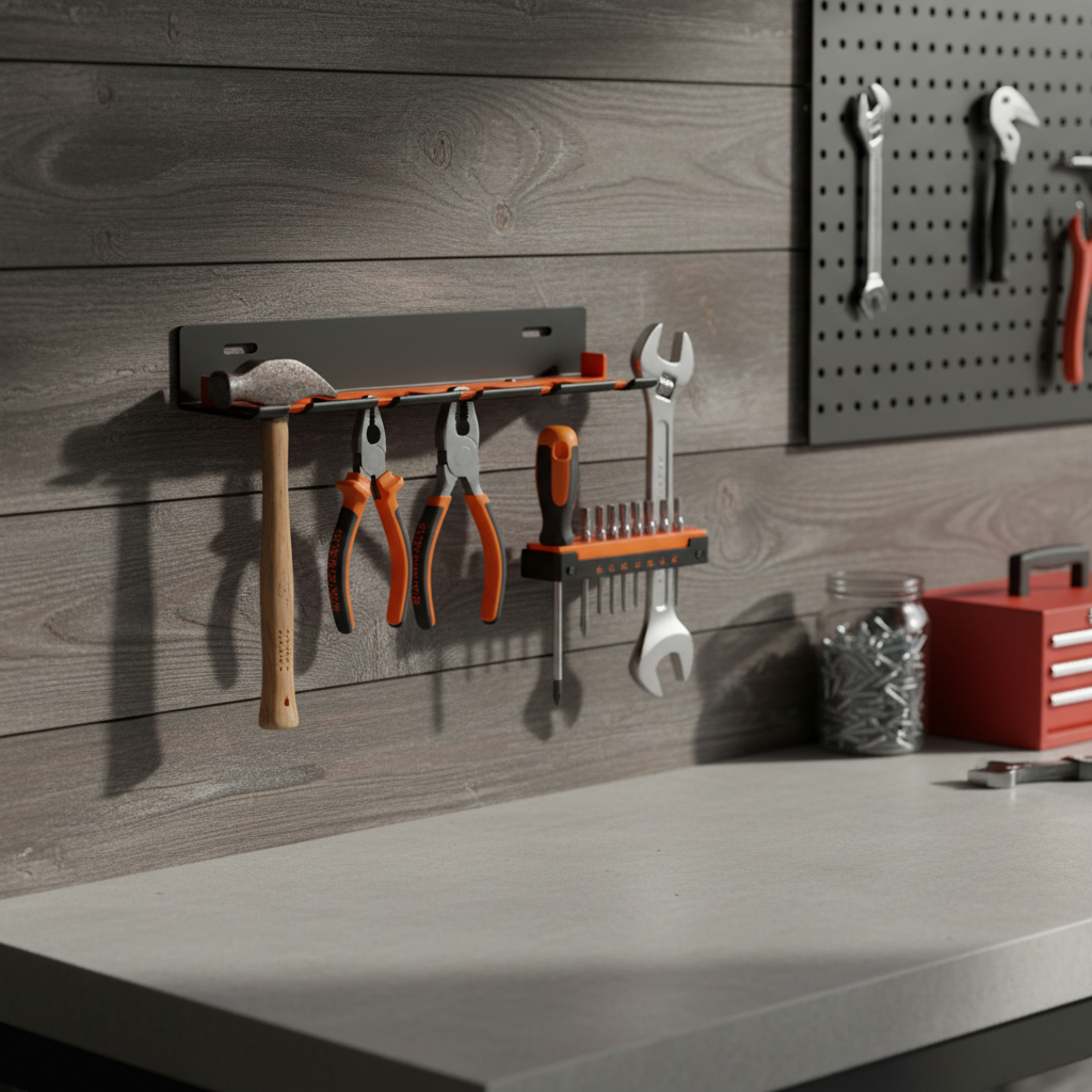 5/8 Slot Wall-Mounted Air Tool - Power Tools Organizer Diy avaliação e preço