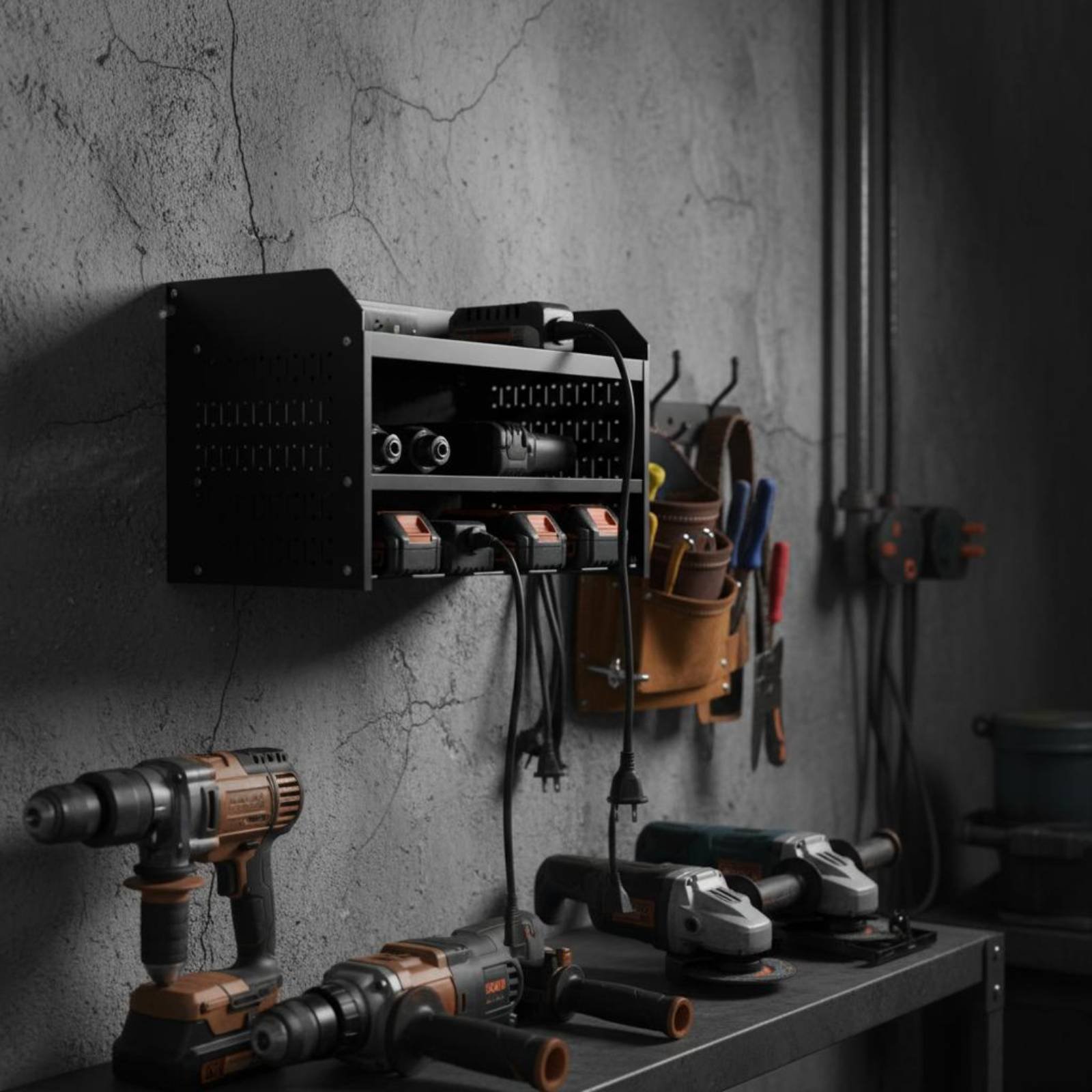 Electric Drill Organizer Charg - Power Tools Organizer Diy avaliação e preço