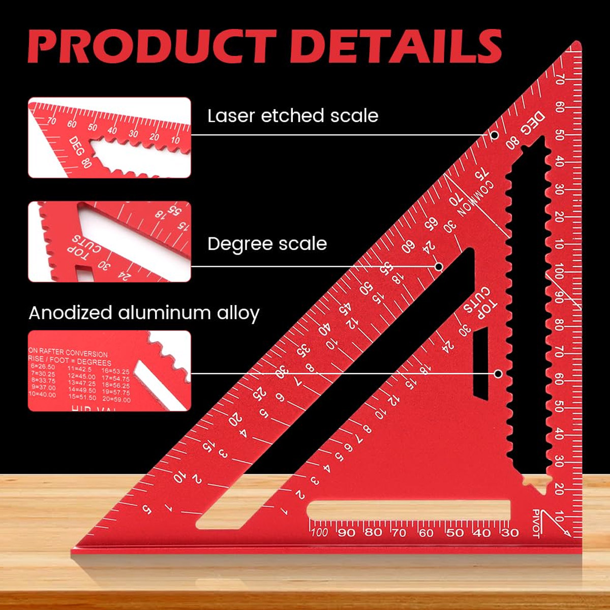 Aluminum Alloy Speed Square Hi - Power Tools Aldi avaliação e preço