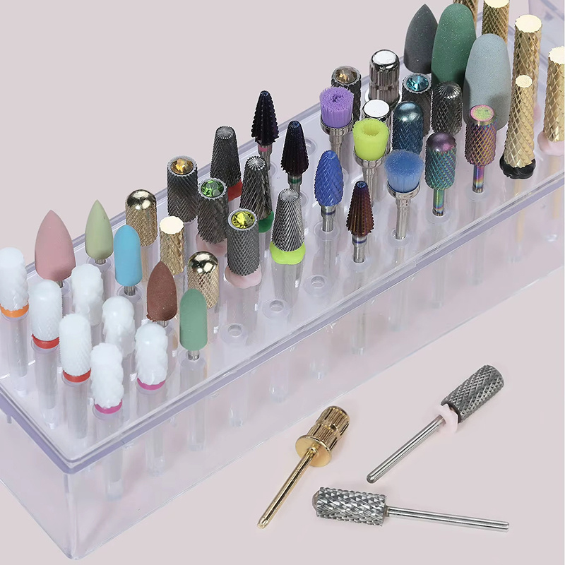 48 Holes Clear Nail Drill Bits - Power Tools Holder avaliação e preço
