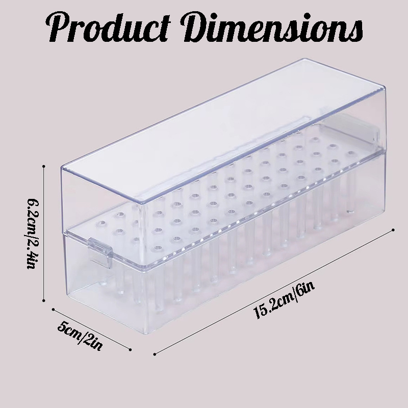 48 Holes Clear Nail Drill Bits - Power Tools Holder avaliação e preço