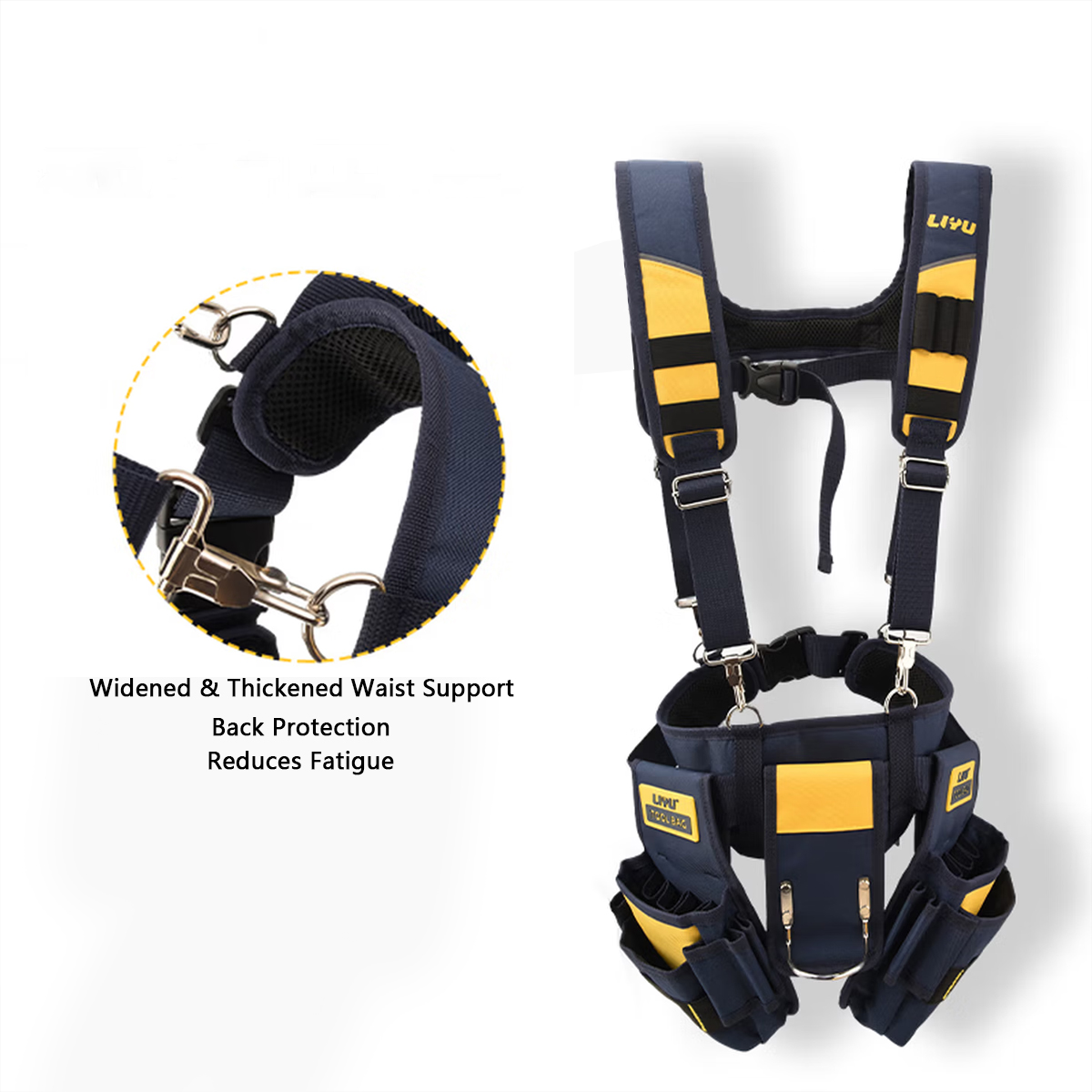 LIYU Tool Belt with Suspenders - Power Tools Band avaliação e preço
