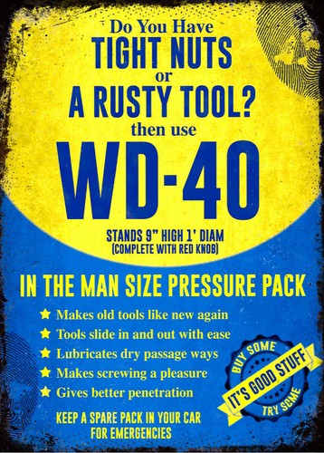 Vintage Retro WD40 Spray Garag - Power Tools Aldi avaliação e preço