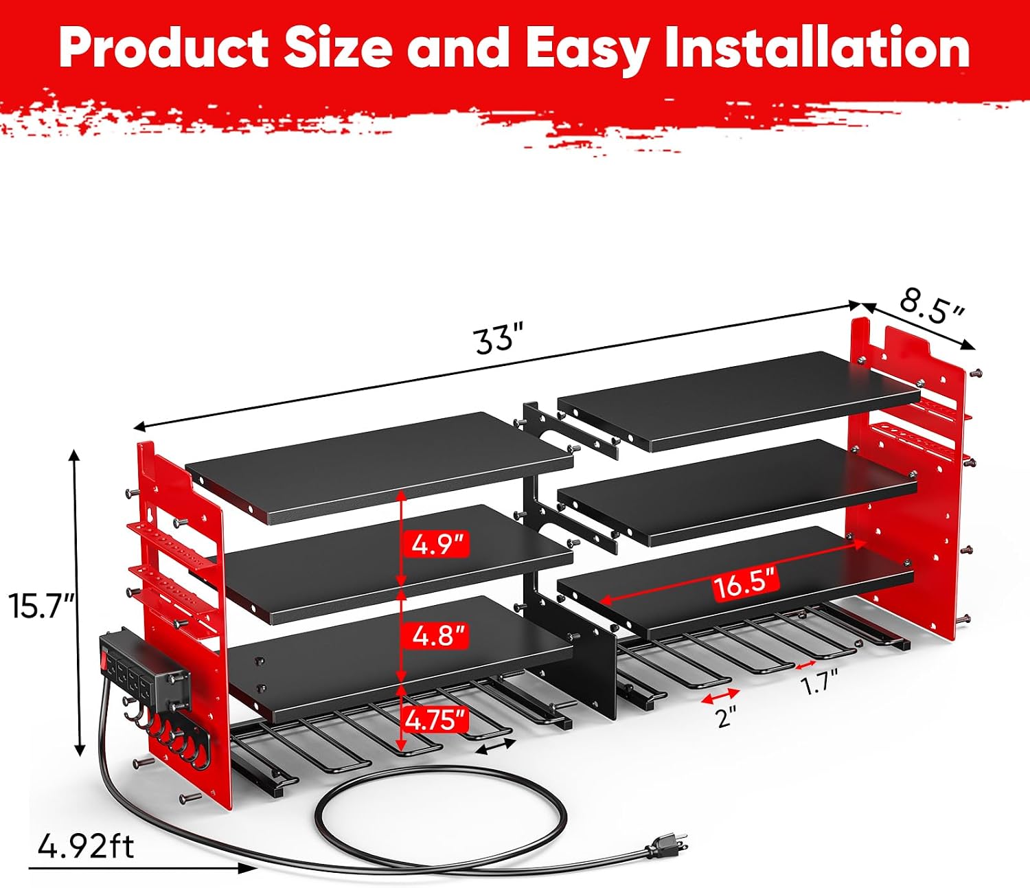 Heavy Duty Tool Organizer Wall - Power Tools Holder avaliação e preço