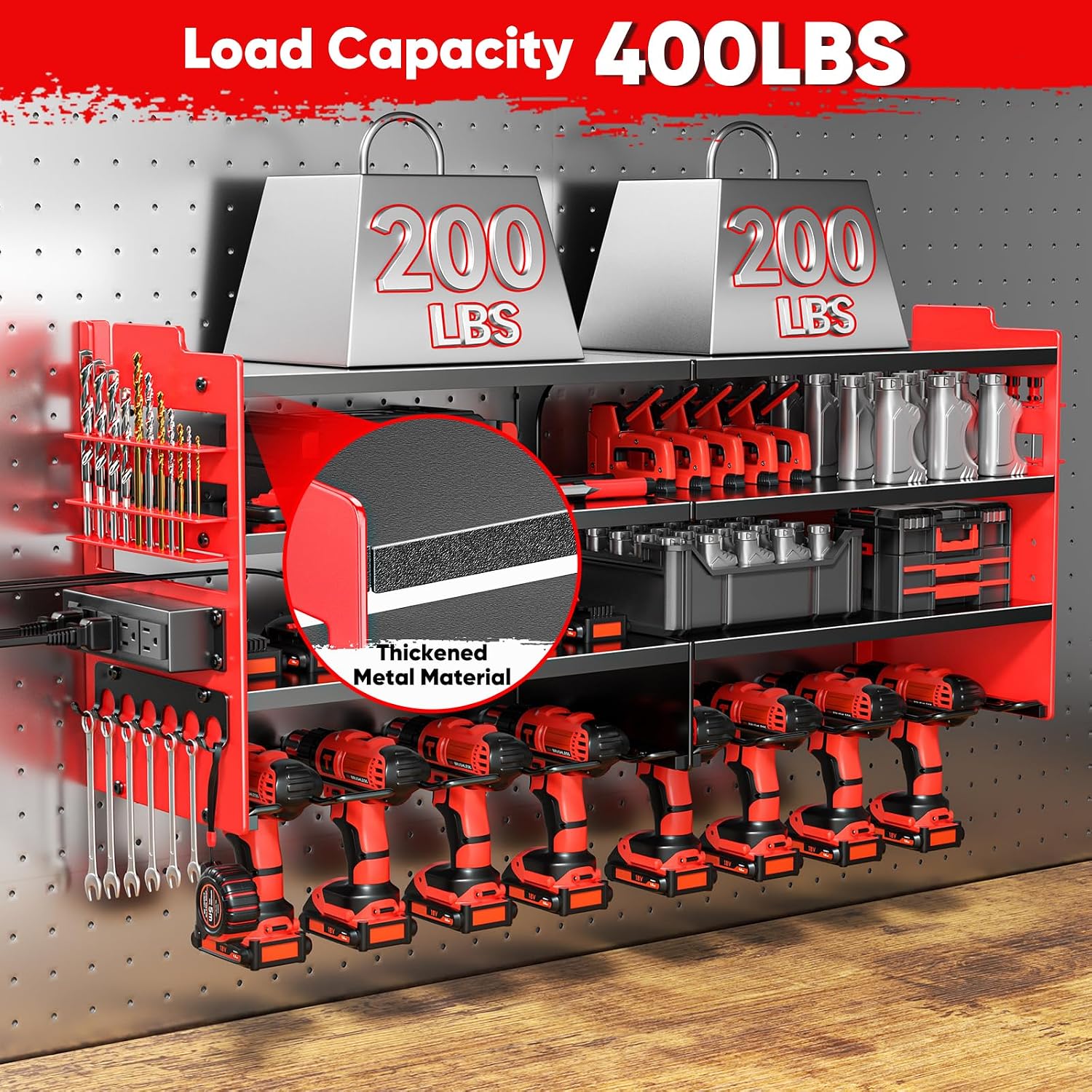 Heavy Duty Tool Organizer Wall - Power Tools Holder avaliação e preço