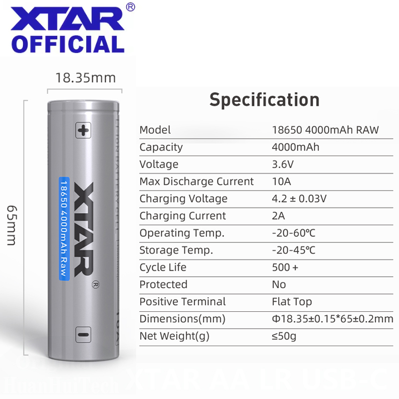 Grade A XTAR INR 18650 4000mAh - Power Tools Lowes avaliação e preço