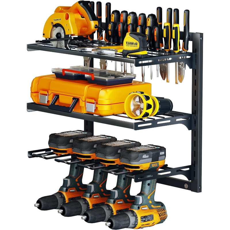 Power Tool Storage Rack 3 Laye - Power Tools Organizer Diy avaliação e preço