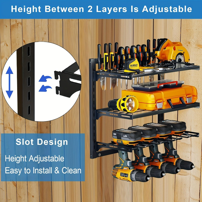 Power Tool Storage Rack 3 Laye - Power Tools Organizer Diy avaliação e preço