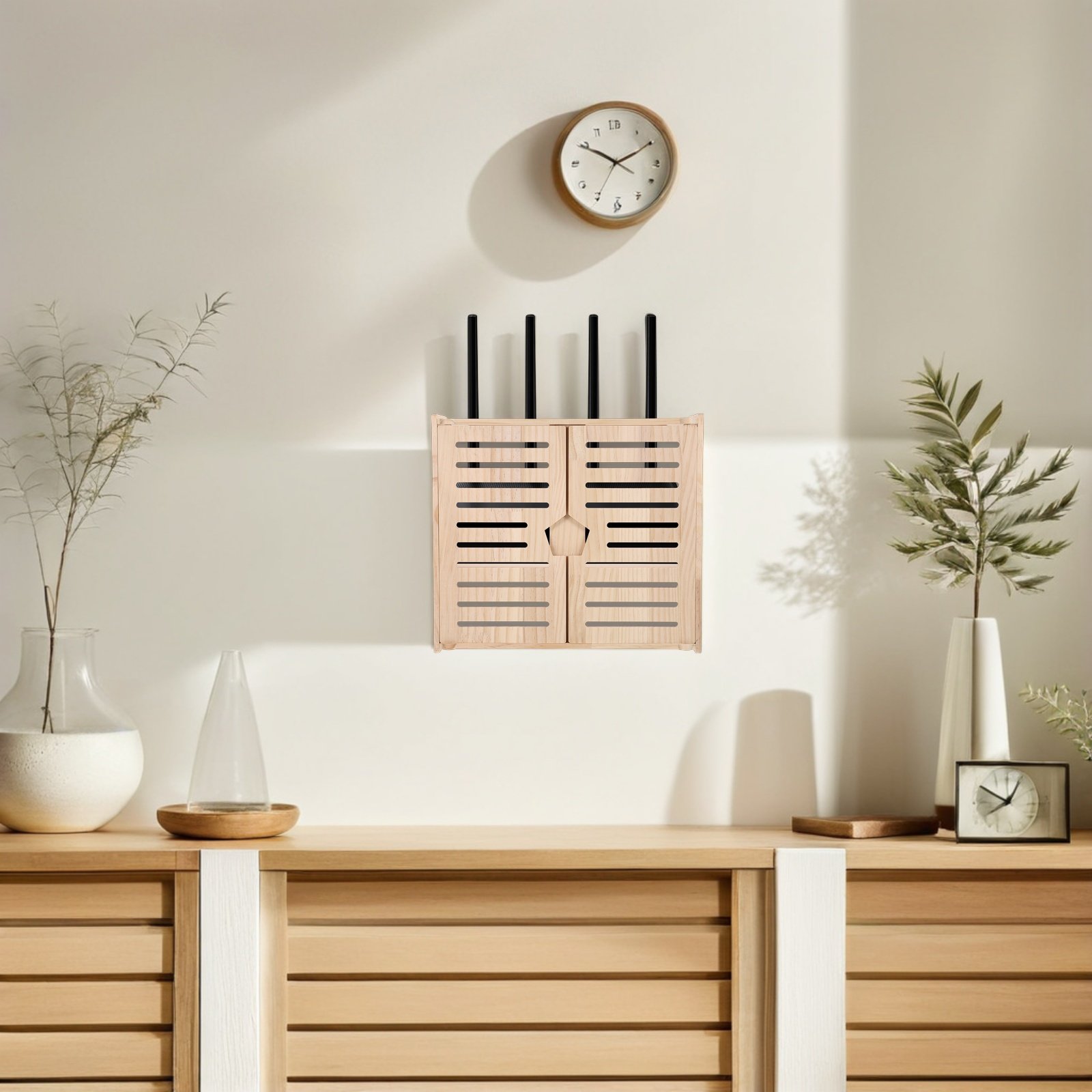 Wooden WiFi Router Storage Box - Power Tools Holder avaliação e preço