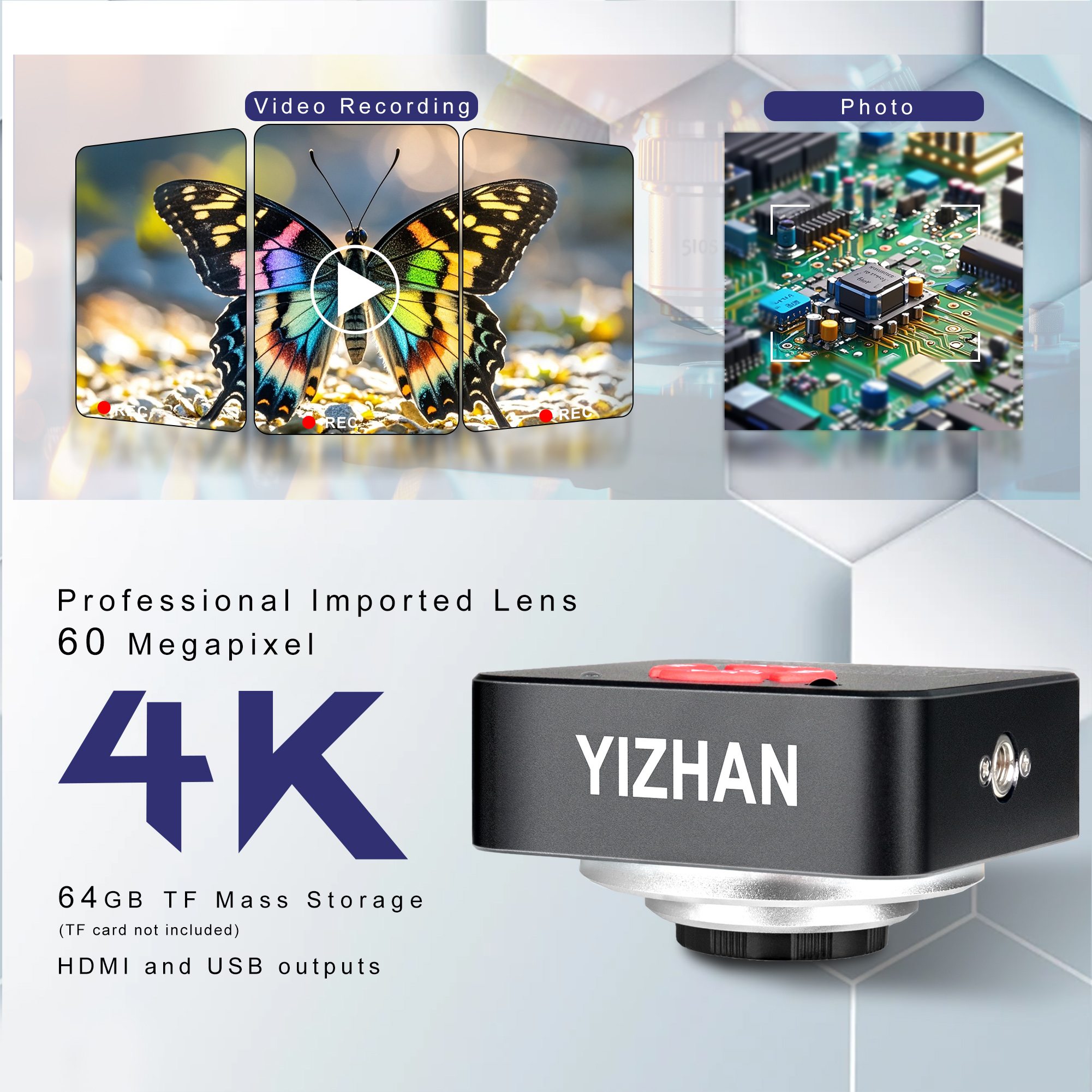 YIZHAN 4K HDMI Digital Microsc - Power Tools Zoom avaliação e preço