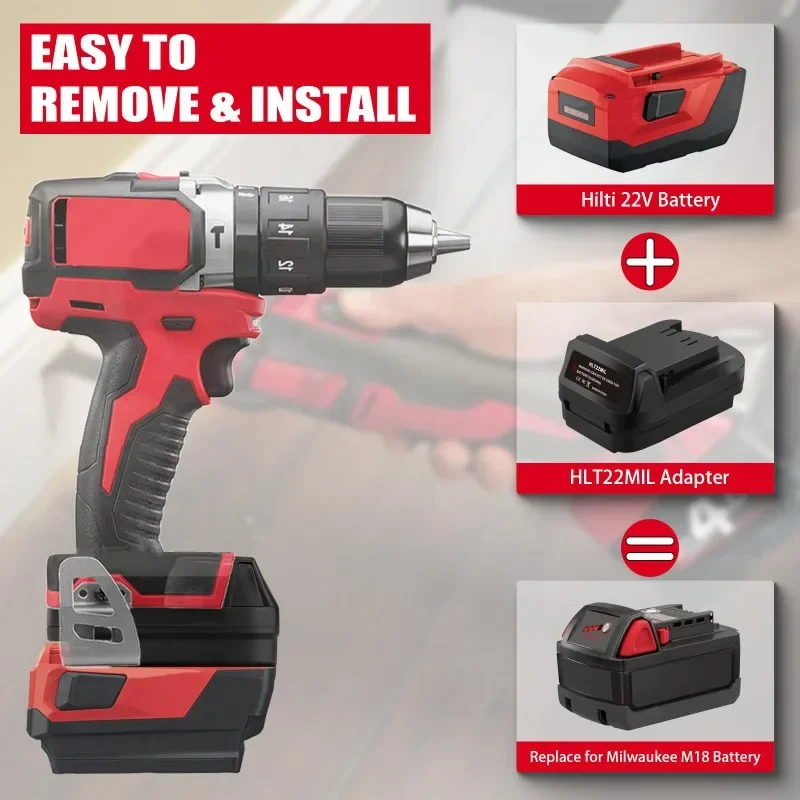 Battery Adapter for Milwaukee  - Power Tools Hilti avaliação e preço