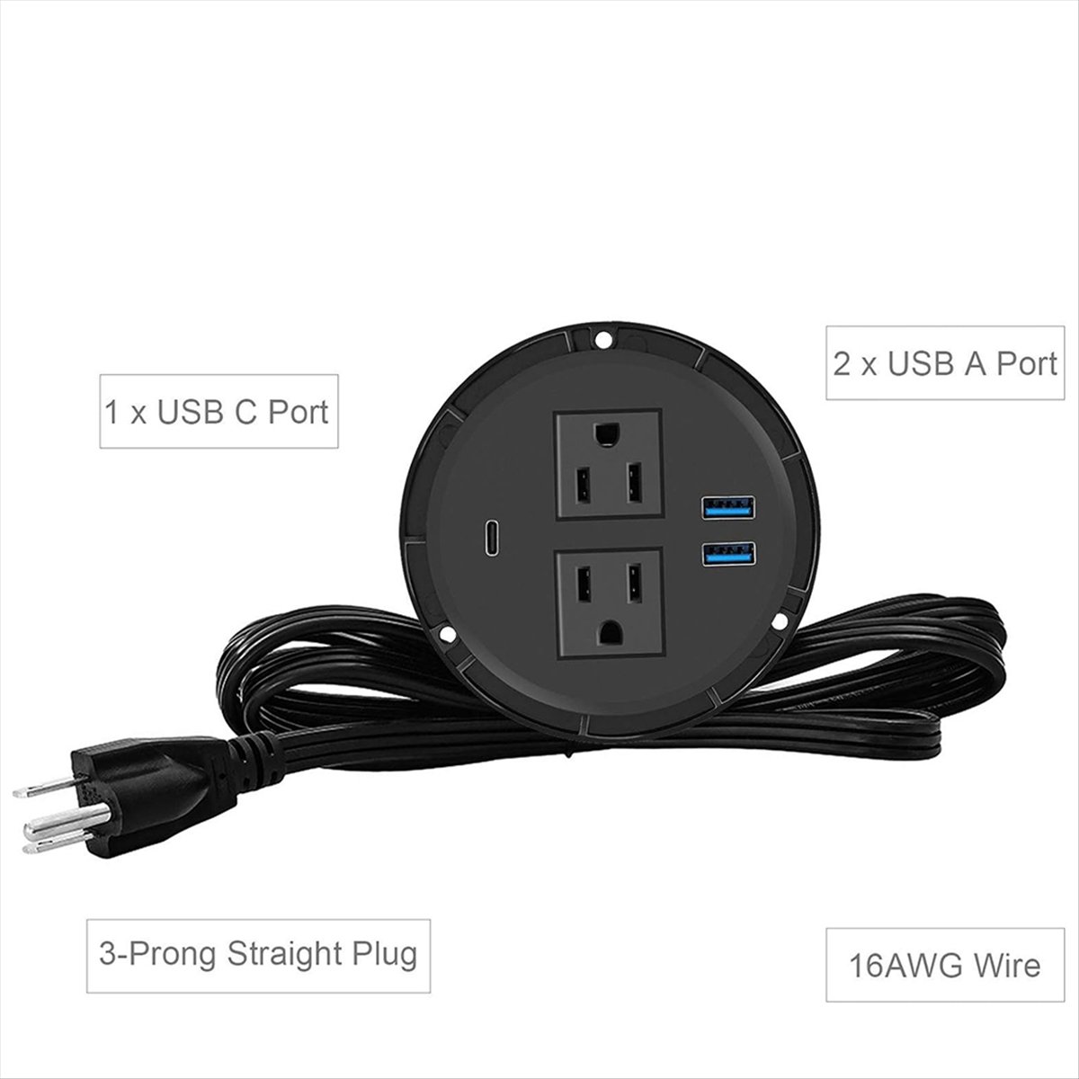 MALL Power Grommet with USB fo - Power Tools Mall avaliação e preço
