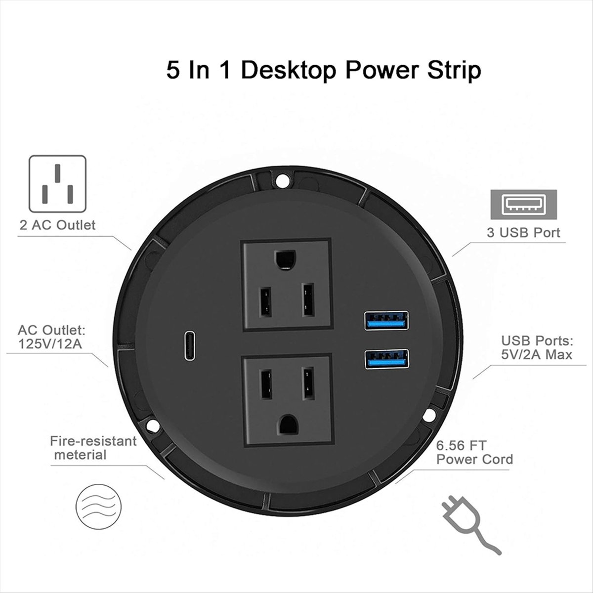 MALL Power Grommet with USB fo - Power Tools Mall avaliação e preço