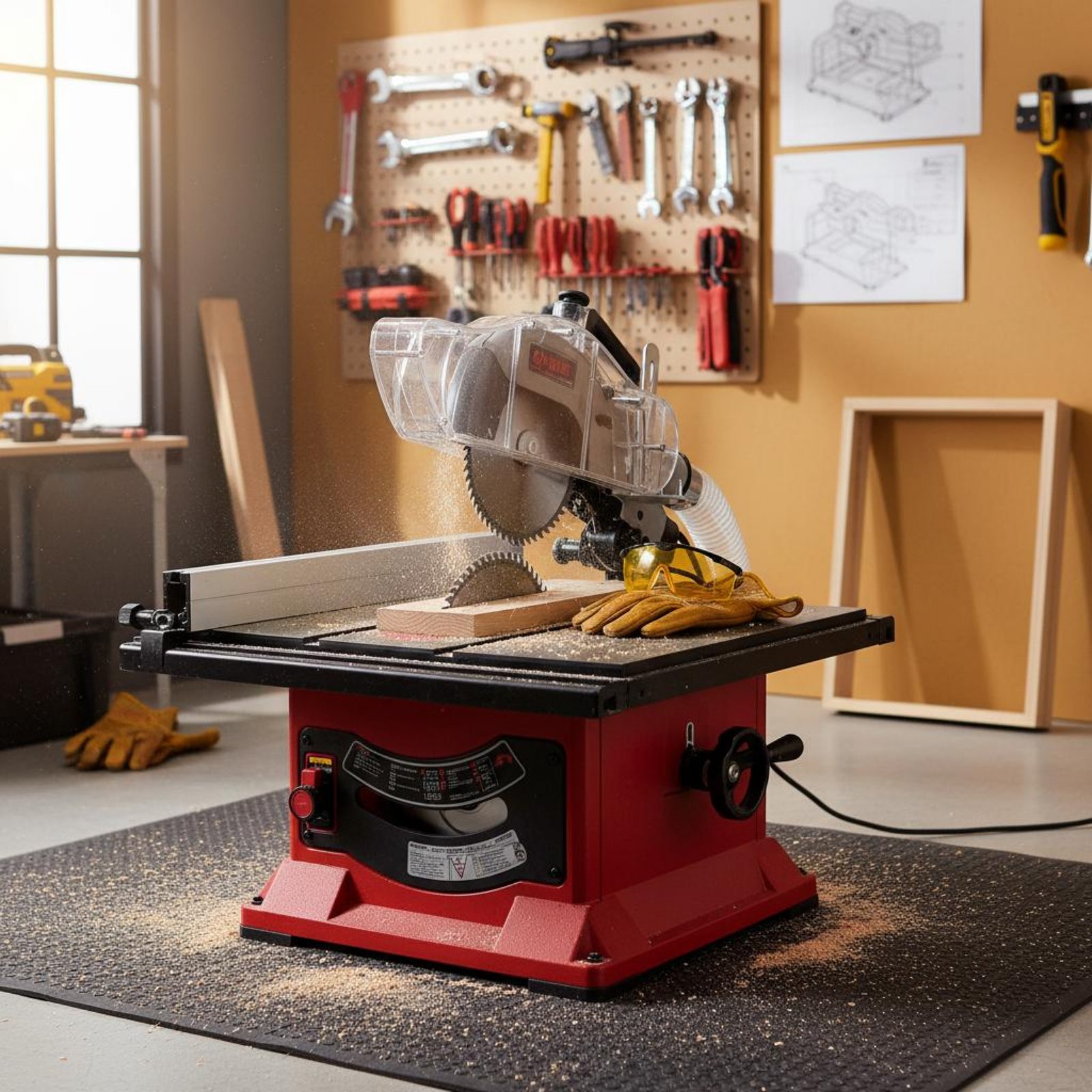 Table Saw Dust Guard Transpare - Power Tools Vacuum avaliação e preço