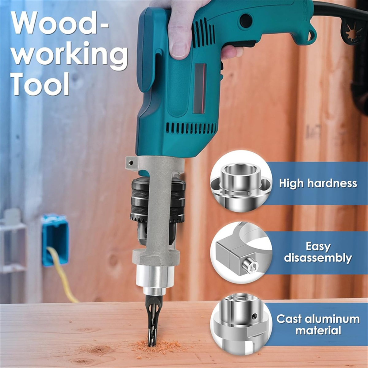 ABNJ Square Hole Drill Bit Ada - Power Tools Holder avaliação e preço